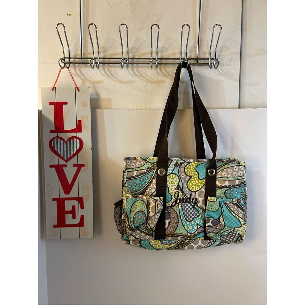 Thirty-one‎ "Judy" organizer tote paisley no zipper green
